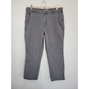 Carhartt Mens Gray Rugged Flex Relaxed Fit Canvas Work Pants 38x32 102291 039